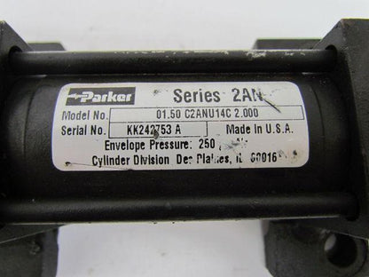Parker 01.50 C2ANU14C 2.000 Pneumatic Air Cylinder 1-1/2" Bore 2" Stroke 2AN Ser