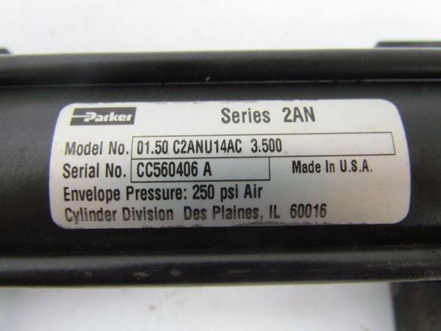 Parker 01.50 C2ANU14AC 3.500 Pneumatic Air Cylinder 1-1/2" Bore 3-1/2" Stroke