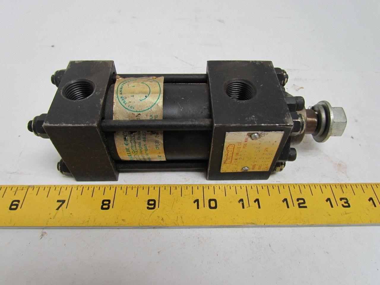 Hennells NC9-MS4-NC Pneumatic Air Cylinder 1-1/2" Bore 1" Stroke 250 PSI 1.5x1"