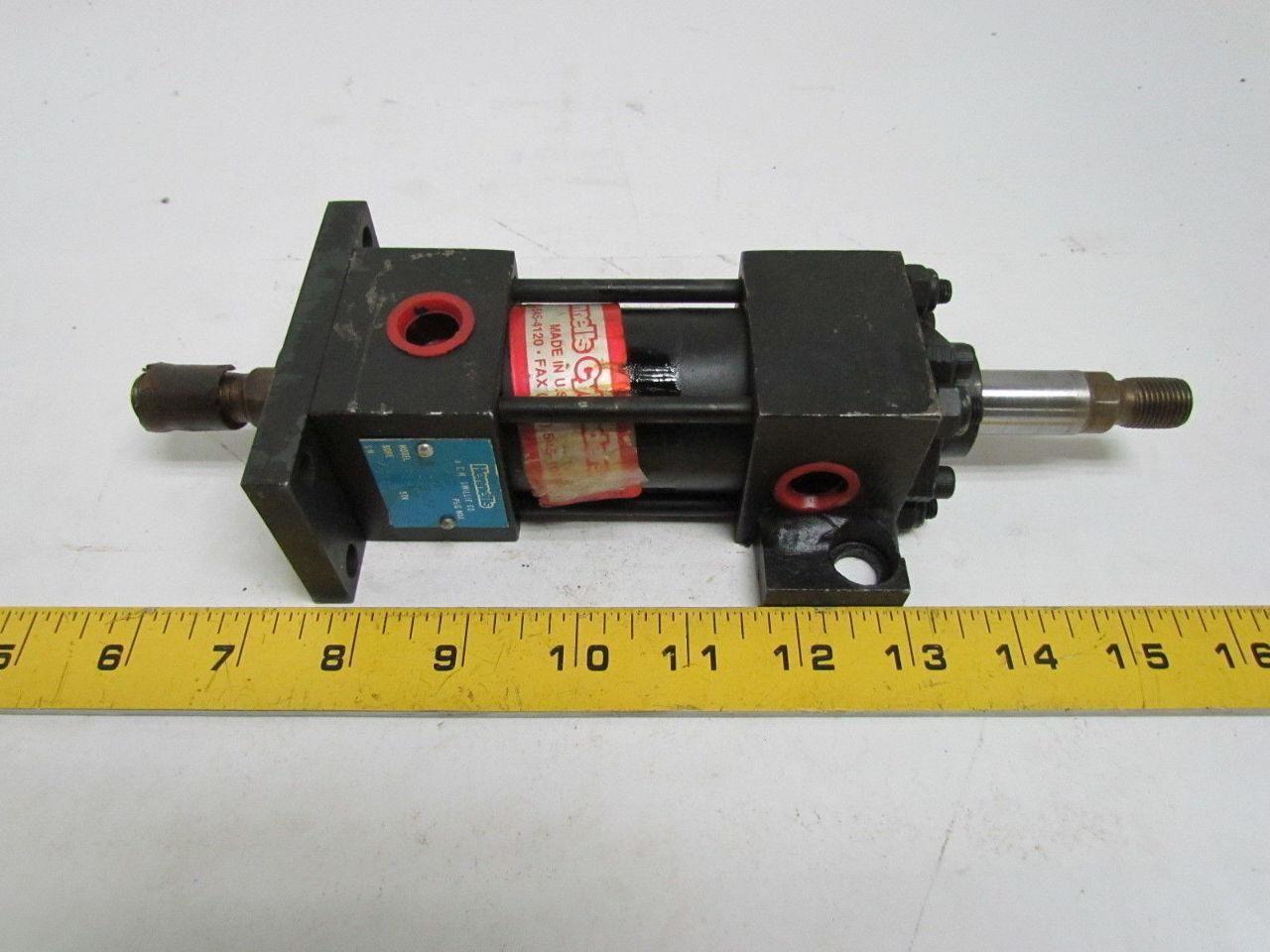 Hennells HA-MDS2/MF1-NC Pneumatic Air Cylinder 1-1/2" Bore 1" Stroke Double Rod