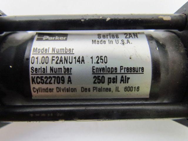Parker 01.00 F2ANU14A 1.250 Pneumatic Air Cylinder 1" Bore 1-1/4" Stroke 2AN