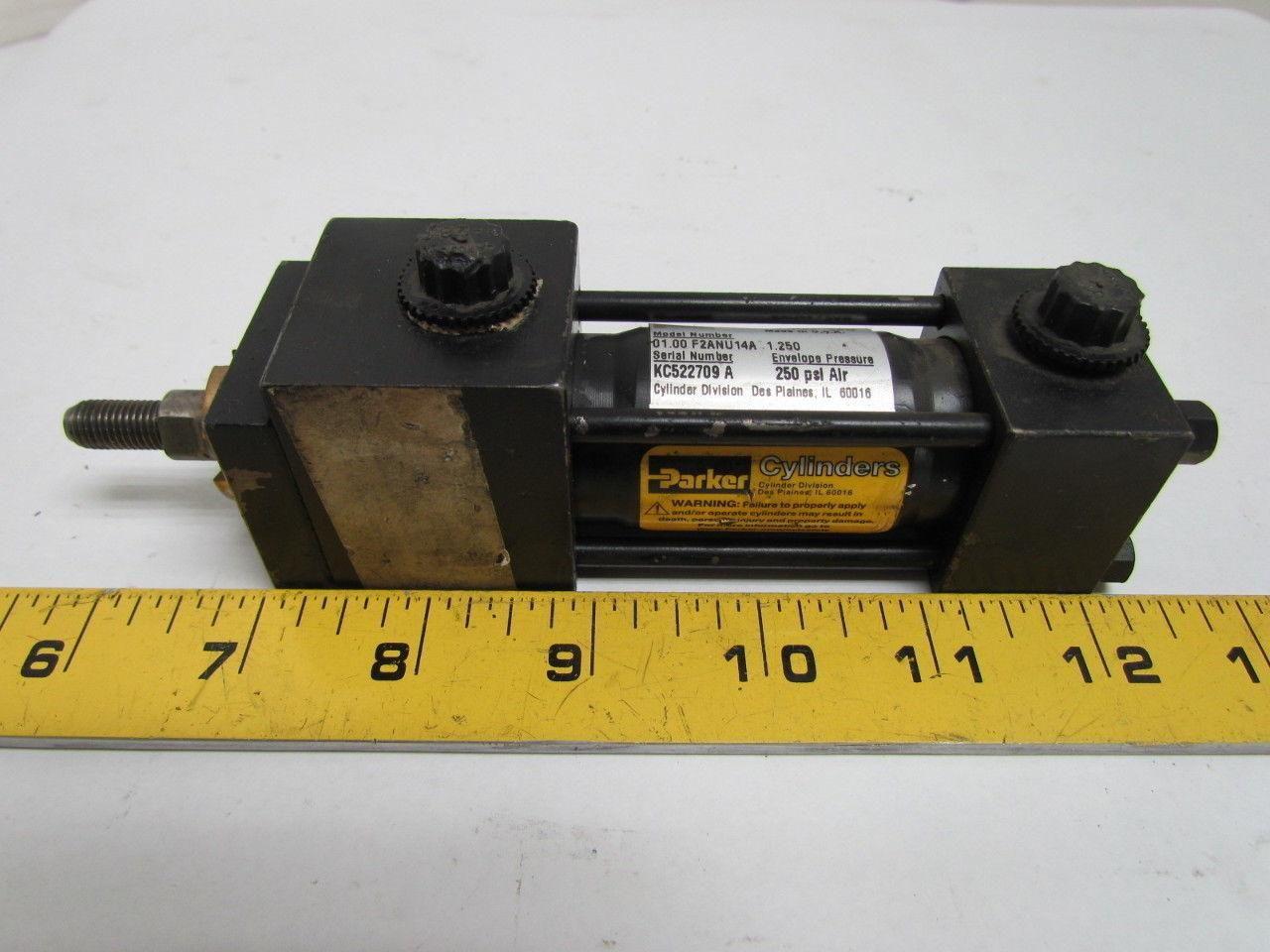 Parker 01.00 F2ANU14A 1.250 Pneumatic Air Cylinder 1" Bore 1-1/4" Stroke 2AN
