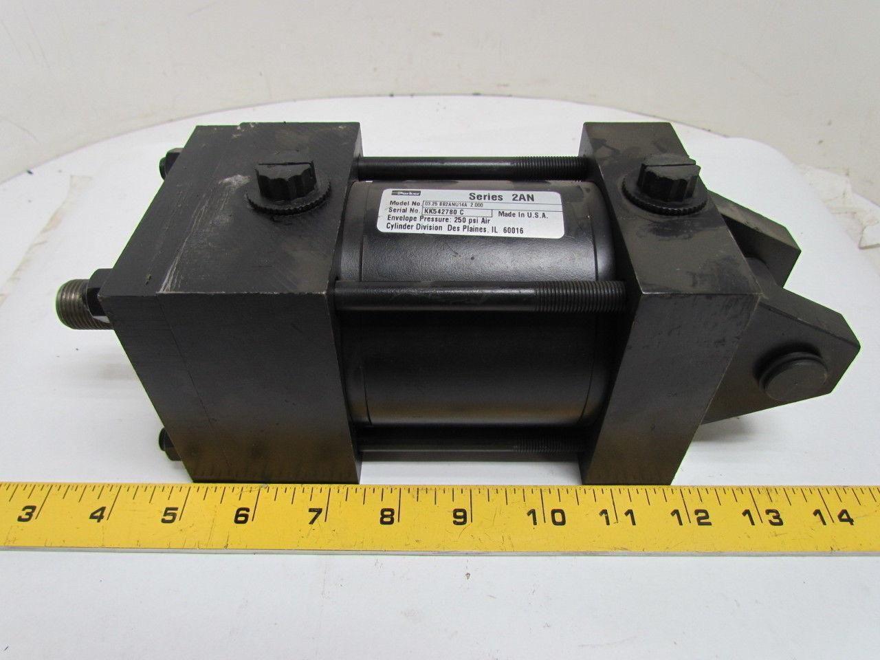 Parker 03.25 BB2ANU14A 2.000 Pneumatic Air Cylinder 3-1/4" Bore 2" Stroke 2AN