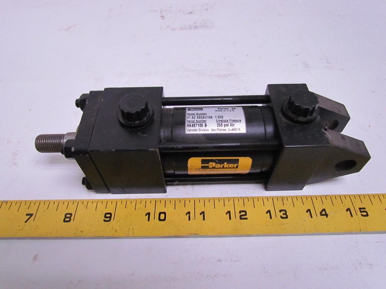 Parker 01.50 BB2AU18A 1.500 Pneumatic Aire Cylinder 1-1/2" Bore 1-1/2" Stroke 2A