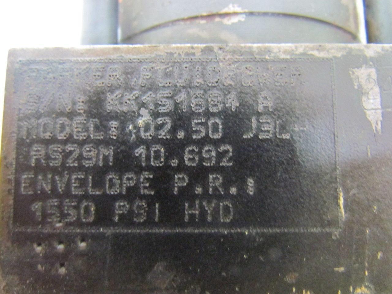 Parker 02.50 J3L-RS29M 10.692 Hydraulic Cylinder 2.50" Bore x 10.692" Stroke 3L