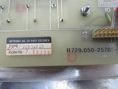 729.304.01 R729.050 Feedback Gauging System Keyed Touch Pad Led Control Panel