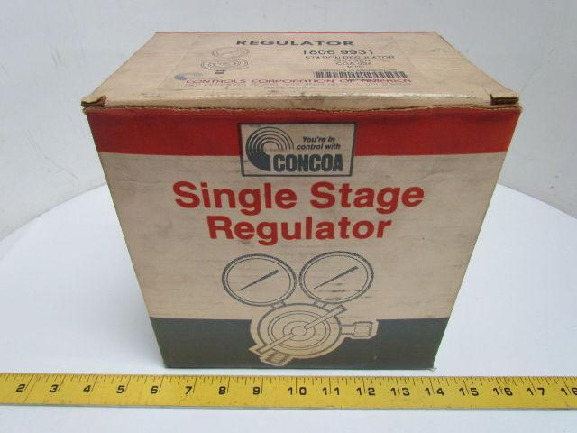 Concoa 1806 9931 Single Stage Station Regulator Oxygen CGA 024 40 PSI NIB