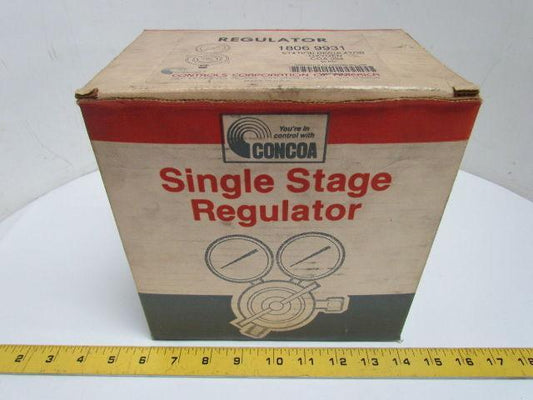 Concoa 1806 9931 Single Stage Station Regulator Oxygen CGA 024 40 PSI NIB