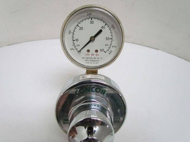Concoa 1806 9931 Single Stage Station Regulator Oxygen CGA 024 40 PSI NIB