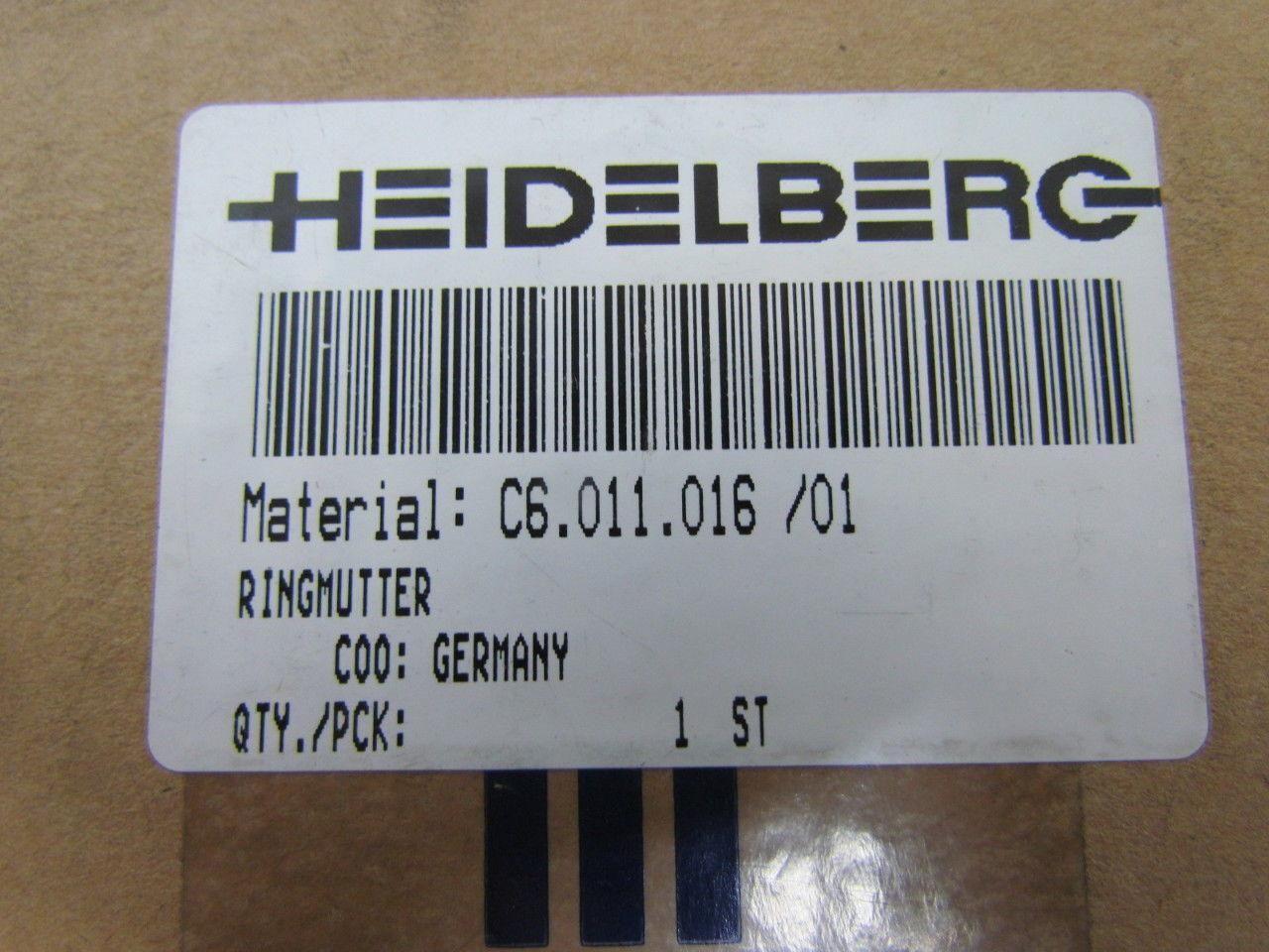 Heidelberg C6-011-016/01 Ringnut / Printing Press Part