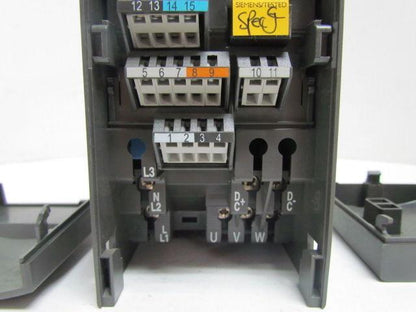 Siemens 6SE6420-2AB17-5AA0 Micromaster 420 VFD Drive Unit 240VAC 1Ph 0.75KW