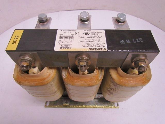 Siemens 4EU2452-2UA00-0A Mains Choke 3-Phase Reactor 400-480V 160 Amp SIDAC-D