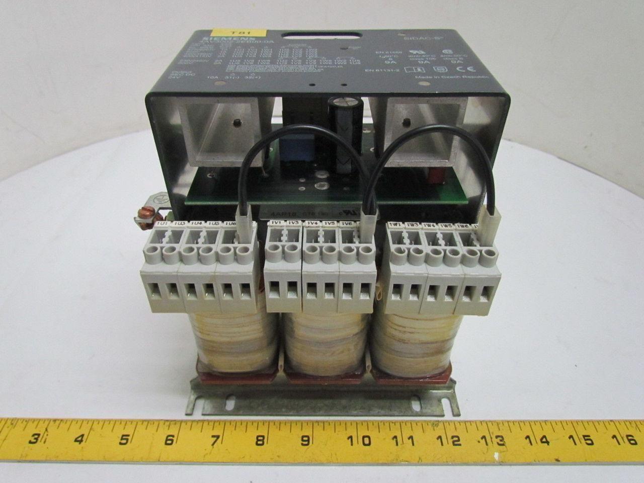 Siemens 4AV3002-2EB00-0A Power Supply 3 Phase 200-600VAC 24VDC 10 Amp SIDAC-S