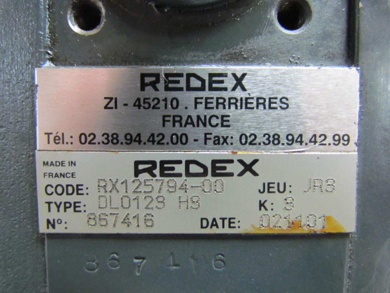 REDEX Type DL0129 H3 Code RX125794-00 Drive