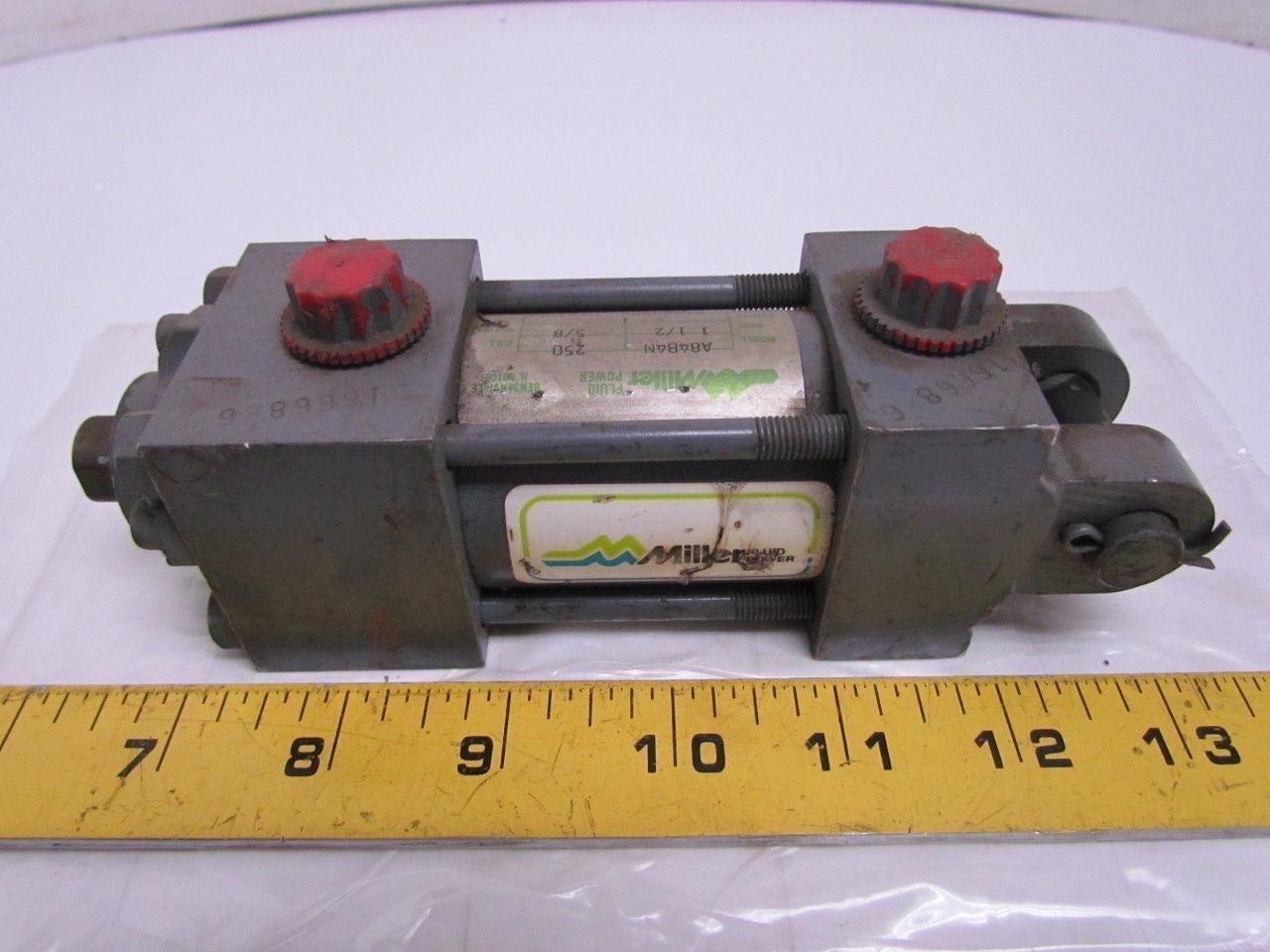 Miller A84B4N Pneumatic Air Cylinder 1-1/2" Bore 1" Stroke Series A 250 PSI