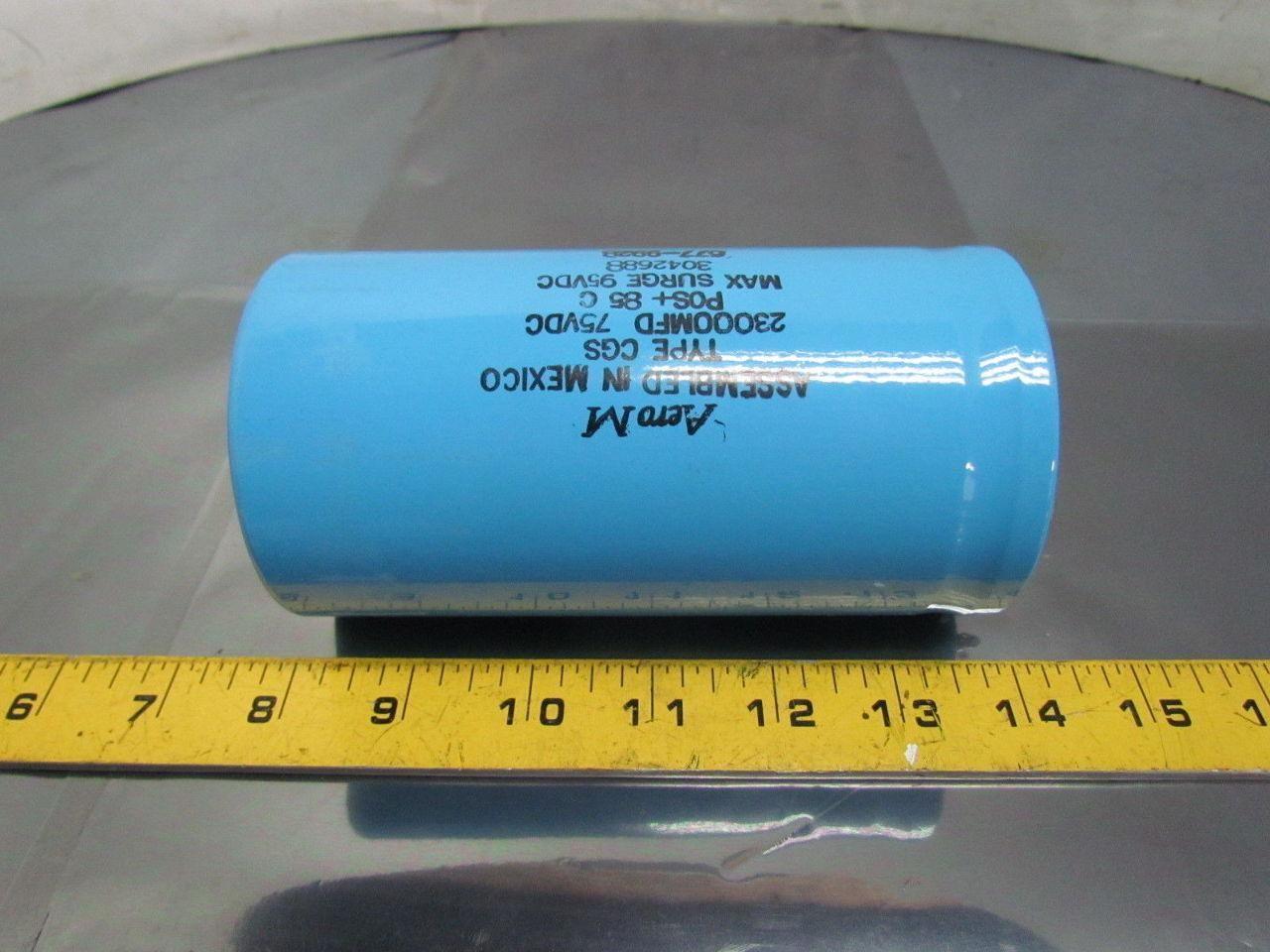 Aero M 3042688 Capacitor 23000MFD 75VDC Pos+85 C Type CGS