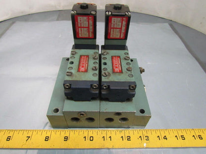 Schrader Bellows LB 53114 TF 064 24VDC Solenoid Valve Assembly w/Manifold Blocks