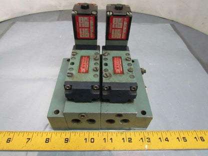 Schrader Bellows LB 53114 TF 064 24VDC Solenoid Valve Assembly w/Manifold Blocks