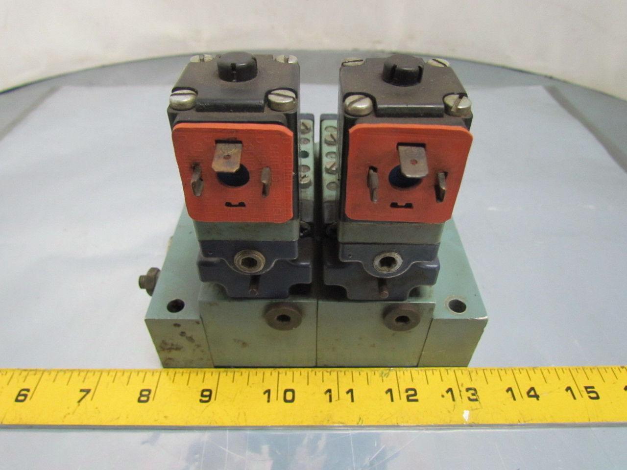 Schrader Bellows LB 53114 TF 064 24VDC Solenoid Valve Assembly w/Manifold Blocks