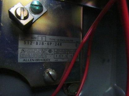 Allen Bradley 512-BJB-6P-24R Combination Motor Starter Sz 1 30A 10HP