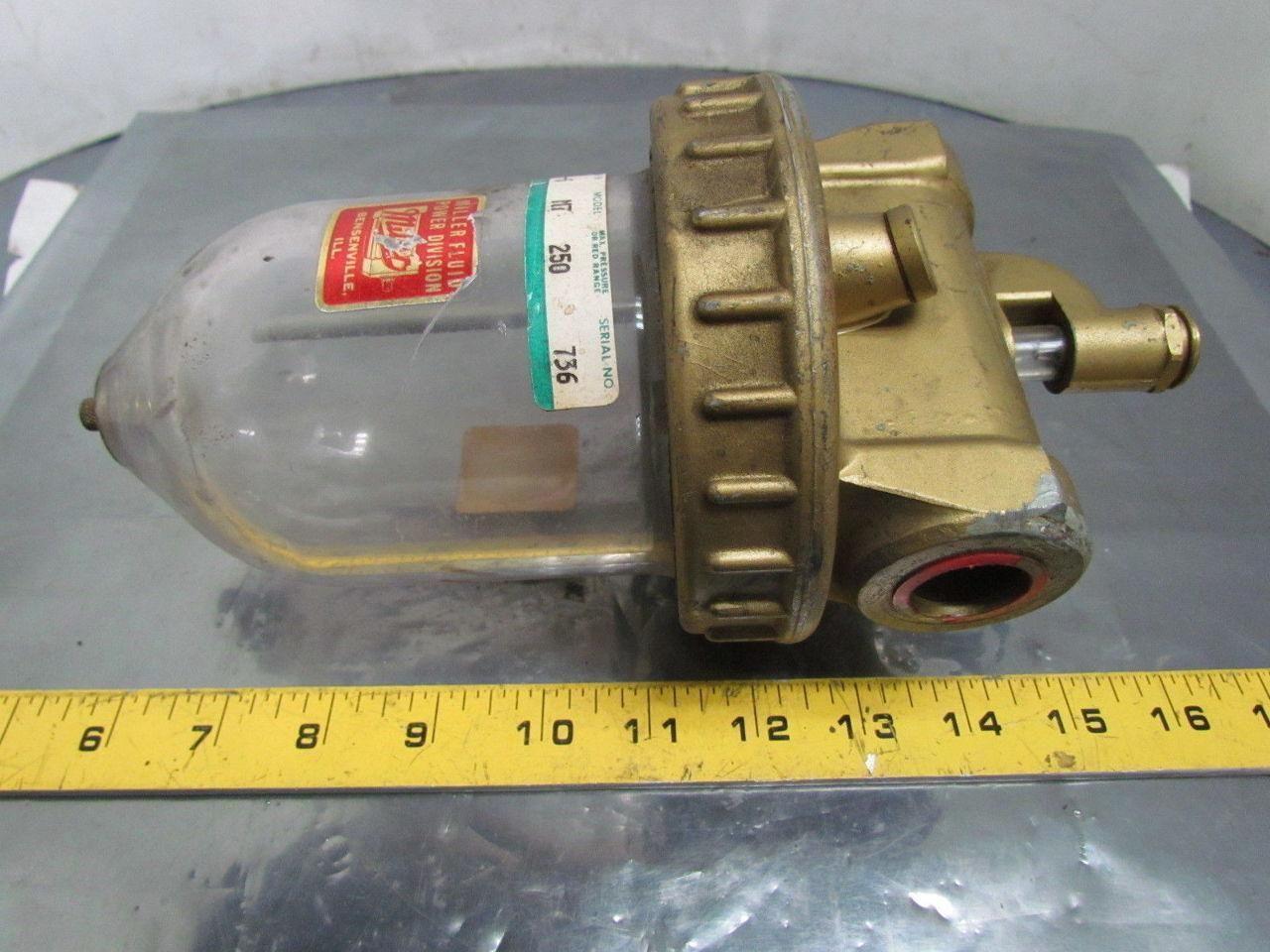 Miller Fluid Power M7 606-6 Pneumatic In-Line Lubricator 3/4" NPT 250 PSI