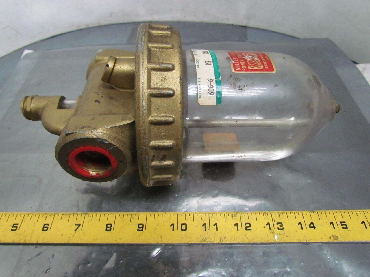 Miller Fluid Power M7 606-6 Pneumatic In-Line Lubricator 3/4" NPT 250 PSI