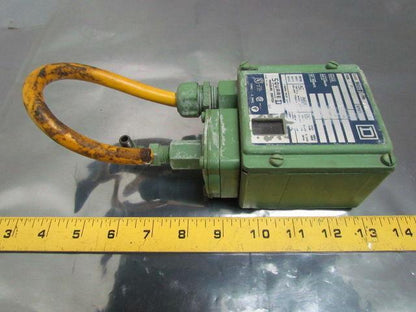 Square D GAW2S1 Pressure Switch Range 5-18 PSI Decreasing Max 80 PSI 120-600VAC