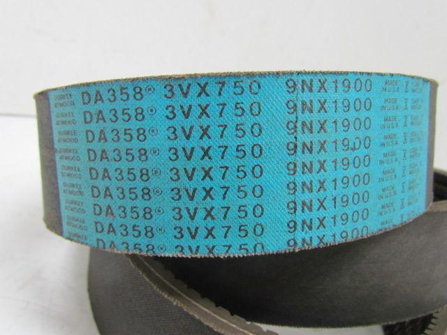 DA358 3VX750 Ribbed Wedge Cogged V-Belt 5-Rib 3VX 1.93" Wide 75" Outer Length