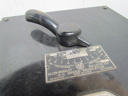 ALLEN BRADLEY 541824 AC Speed Regulator Pri Volt 220 3Ph Sec Volt 123 Duty Fan