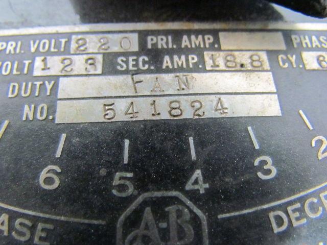 ALLEN BRADLEY 541824 AC Speed Regulator Pri Volt 220 3Ph Sec Volt 123 Duty Fan