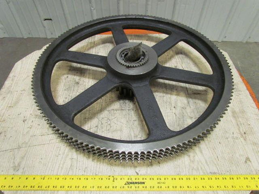 60-4 chain Vintage Sprocket Gear Combo Cast Iron 33-1/2"x7" Industrial Steampunk