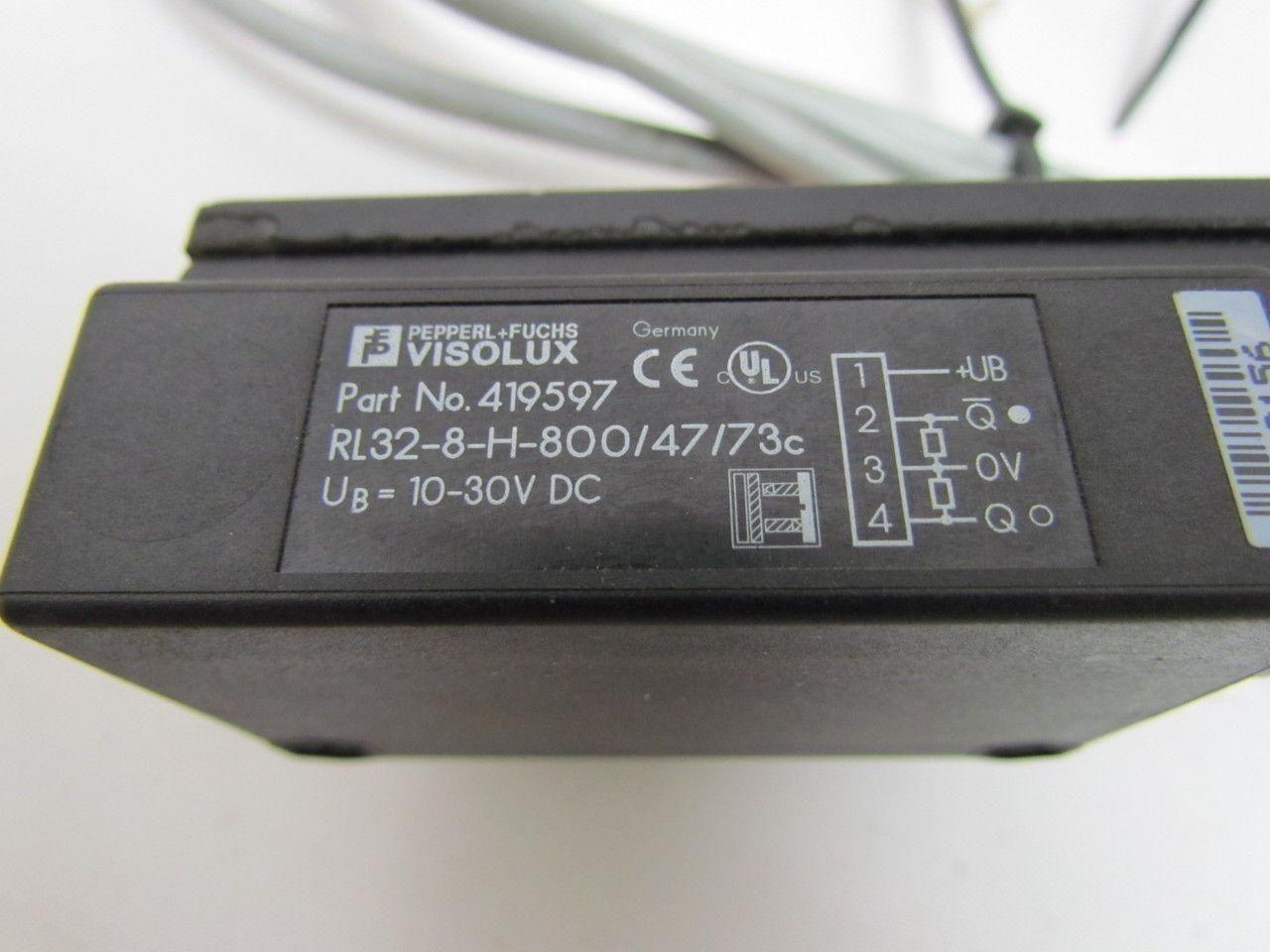 Reflex Light Beam Switch RL32 Series w/11' Of Cable + Adjustable Mount 10-30V DC