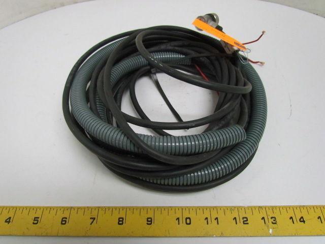 V-1W 4 Pin Socket Angled Screw Terminal PG7 Screwed Connection 33' 20AWG Cable