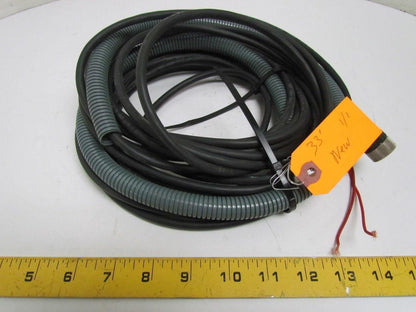 V-1W 4 Pin Socket Angled Screw Terminal PG7 Screwed Connection 33' 20AWG Cable