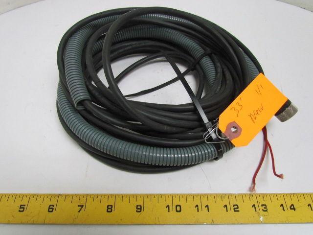 V-1W 4 Pin Socket Angled Screw Terminal PG7 Screwed Connection 33' 20AWG Cable