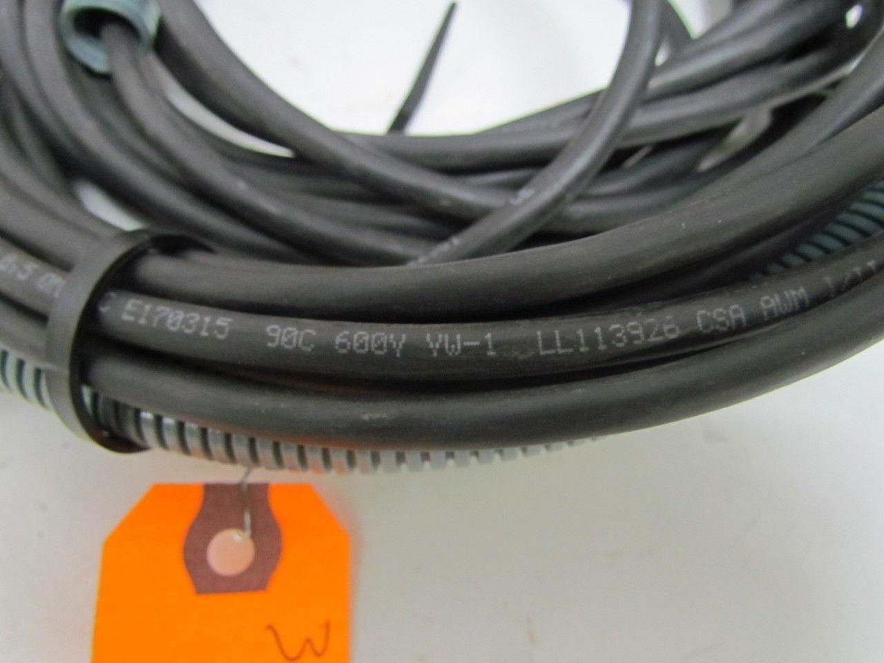 V-1W 4 Pin Socket Angled Screw Terminal PG7 Screwed Connection 33' 20AWG Cable