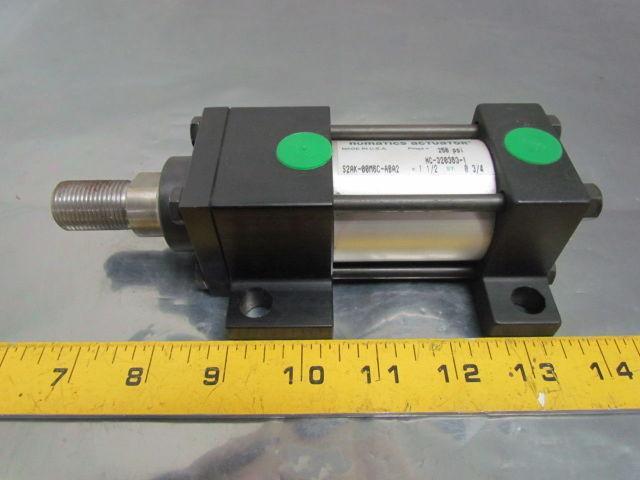 Numatics Actuator S2AK-00M6C-ABA2 Pneumatic Air Cylinder 1-1/2" Bore 3/4" Stroke