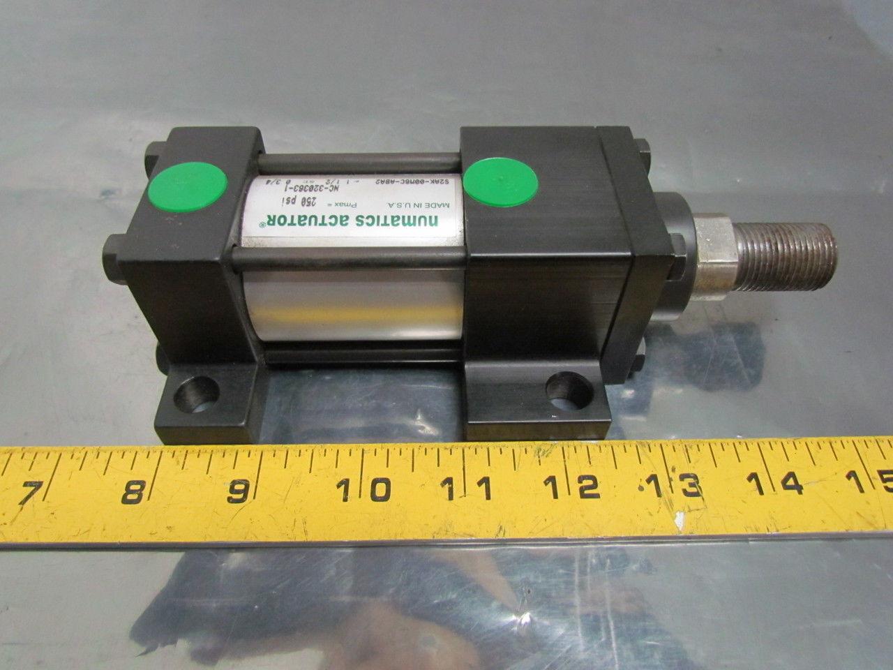 Numatics Actuator S2AK-00M6C-ABA2 Pneumatic Air Cylinder 1-1/2" Bore 3/4" Stroke