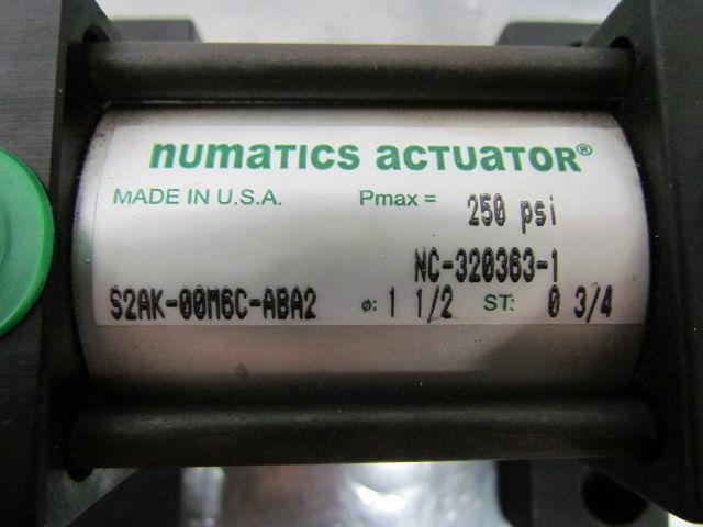 Numatics Actuator S2AK-00M6C-ABA2 Pneumatic Air Cylinder 1-1/2" Bore 3/4" Stroke