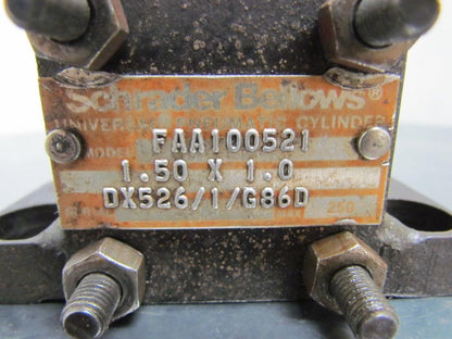 Schrader Bellows FAA100521 Pneumatic Air Cylinder 1-1/2"Bore 1" Stroke Side Lugs