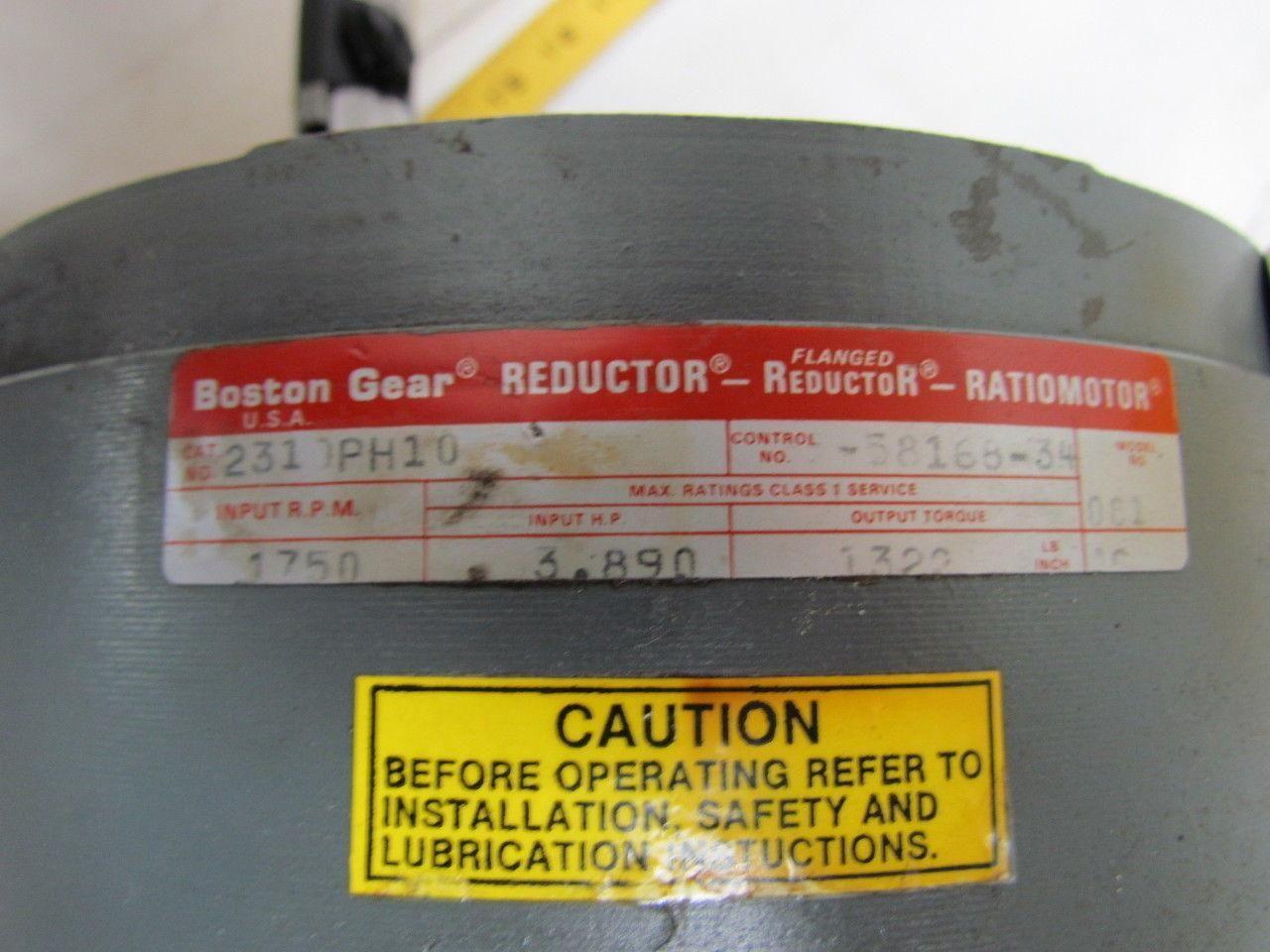 Boston 2310PH10 001 Reductor Ratiomotor Helical Reducer Gearbox Foot Mount 10:1