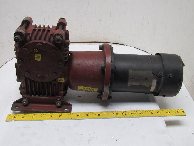 Ex-Cell-O Cone Drive MH020-X1 Worm Gear Box Reducer W/Dayton 1/4 HP 90VDC Motor
