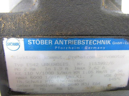 Stober ES42 1153992/6 S102VF-0175-ES42 Servo Motor & Gear Reducer Gearbox