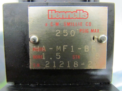 Hennells HA-MF1-BR Pneumatic Air Cylinder 1-1/2" Bore 8" Stroke HA Series