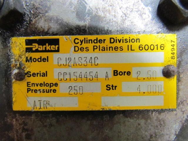 Parker CJ2AS34C Pneumatic Air Cylinder 2-1/2" Bore 4" Stroke Seies 2A w/Sensor