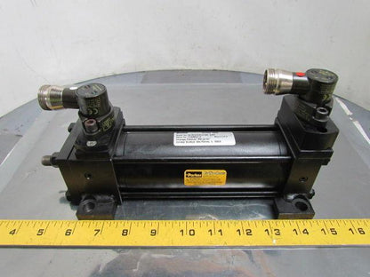Parker 02.00 CC2ANUS14AC 5.000 Pneumatic Air Cylinder 2" Bore 5"Stroke w/sensors