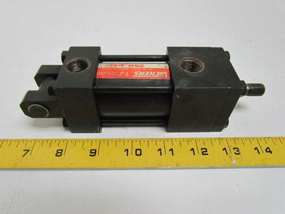 Vickers T-J TE10CACA Pneumatic Air Cylinder 1-1/2" Bore 1" Stroke Clevis Mount
