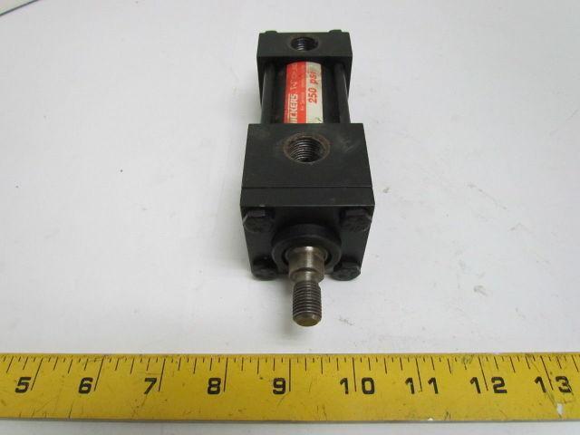 Vickers T-J TE10CACA Pneumatic Air Cylinder 1-1/2" Bore 1" Stroke Clevis Mount