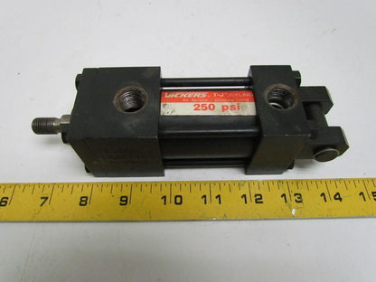 Vickers T-J TE10CACA Pneumatic Air Cylinder 1-1/2" Bore 1" Stroke Clevis Mount