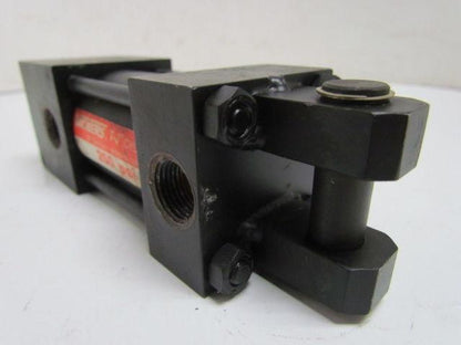 Vickers T-J TE10CACA Pneumatic Air Cylinder 1-1/2" Bore 1" Stroke Clevis Mount